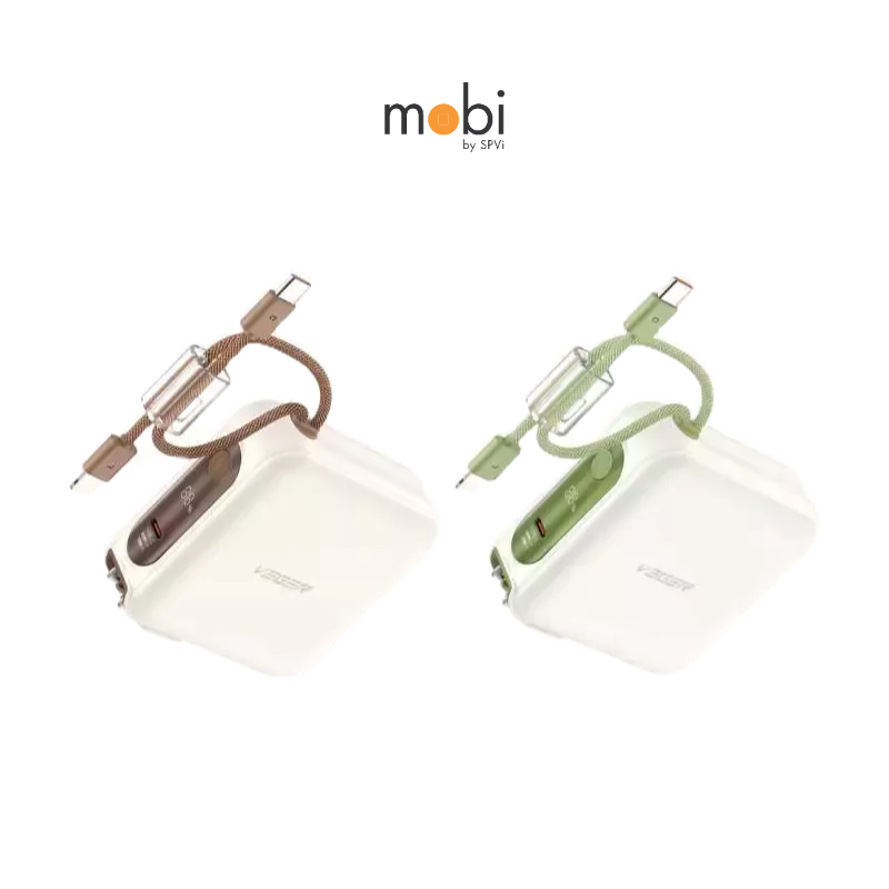 VEGER รุ่น VPC15-03PD PRO Powerbank 15000mAh FastCharging สายในตัว Type-C,L