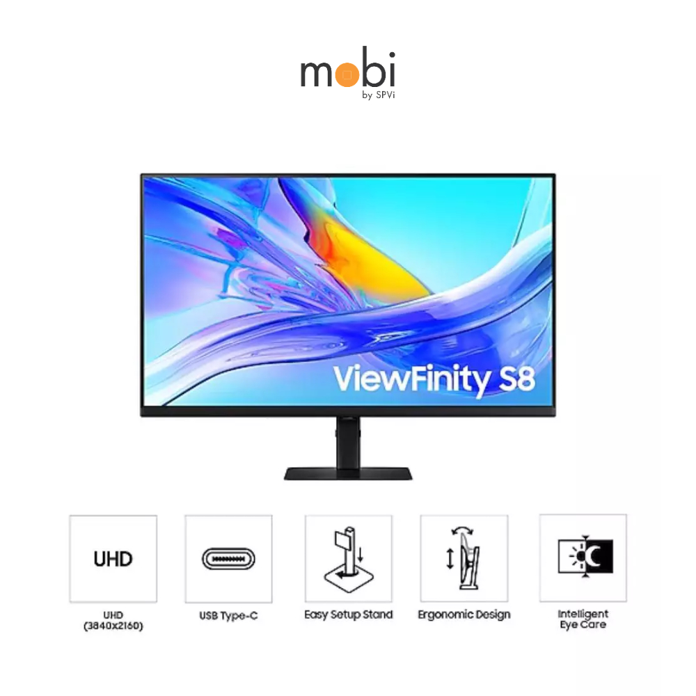 SAMSUNG จอมอนิเตอร์ 37" ViewFinity S8 S80UD 4K VA 60Hz Monitor | LS37D800UAEXXT