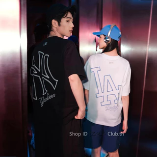 คอตตอน 100%🌐All-over Oversized-fit✮เสื้อยืดM☆L☆B☆T-shirt ของแท้★𝓝ew×𝖄ork×𝔂ankees✮เสื้อยืด แบบยูนิเซ็กส์