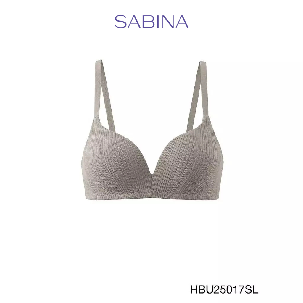 Sabina Habpy Pretty Perfect Level 1 เสื้อชั้นใน  ไร้โครง รหัส HBU25017SL - สีเทาอ่อน
