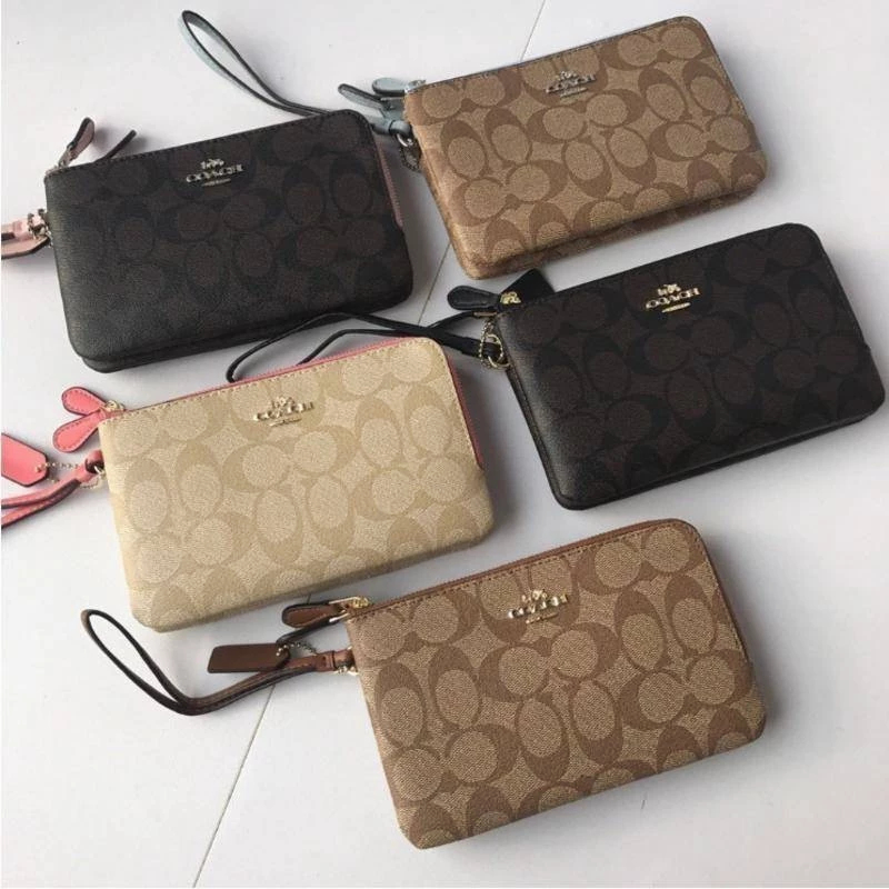 Wristlet 87591 16109 3132 ผู้หญิง กระเป๋าสตางค์ กระเป๋าสตางค์ยาว ซิปคู่ หนังแท้ Y66U31E9