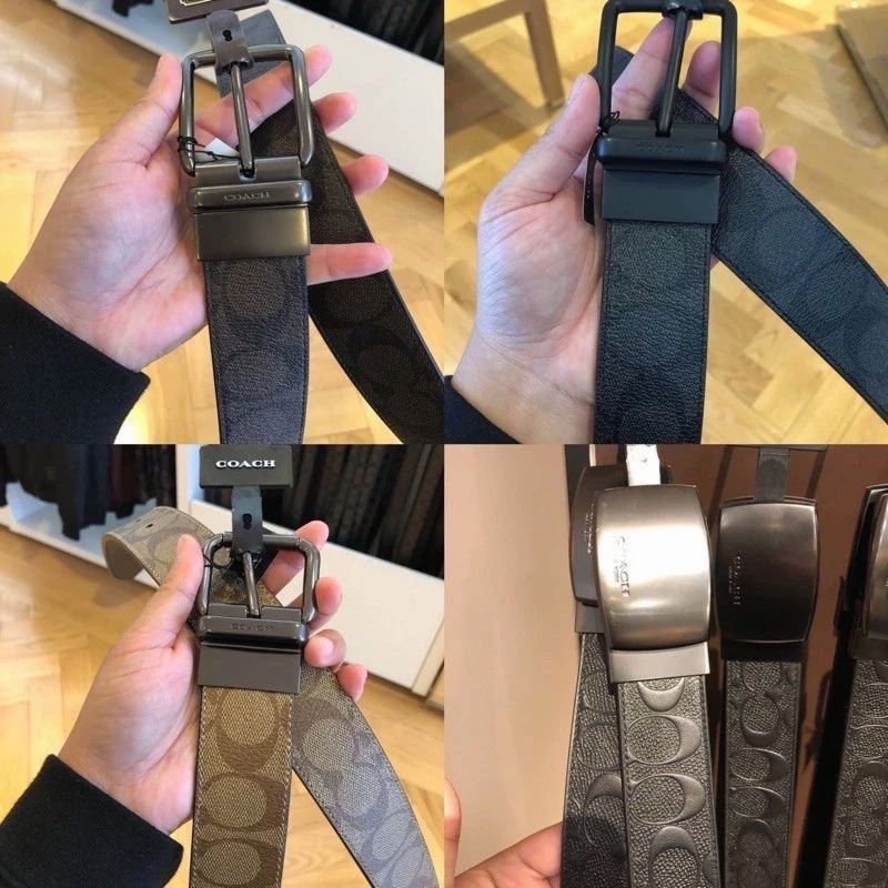 WIDE HARNESS CUT-TO-SIZE REVERSIBLE BELT F64839 ผู้ชาย เข็มขัด หนังวัว K32C85Y9