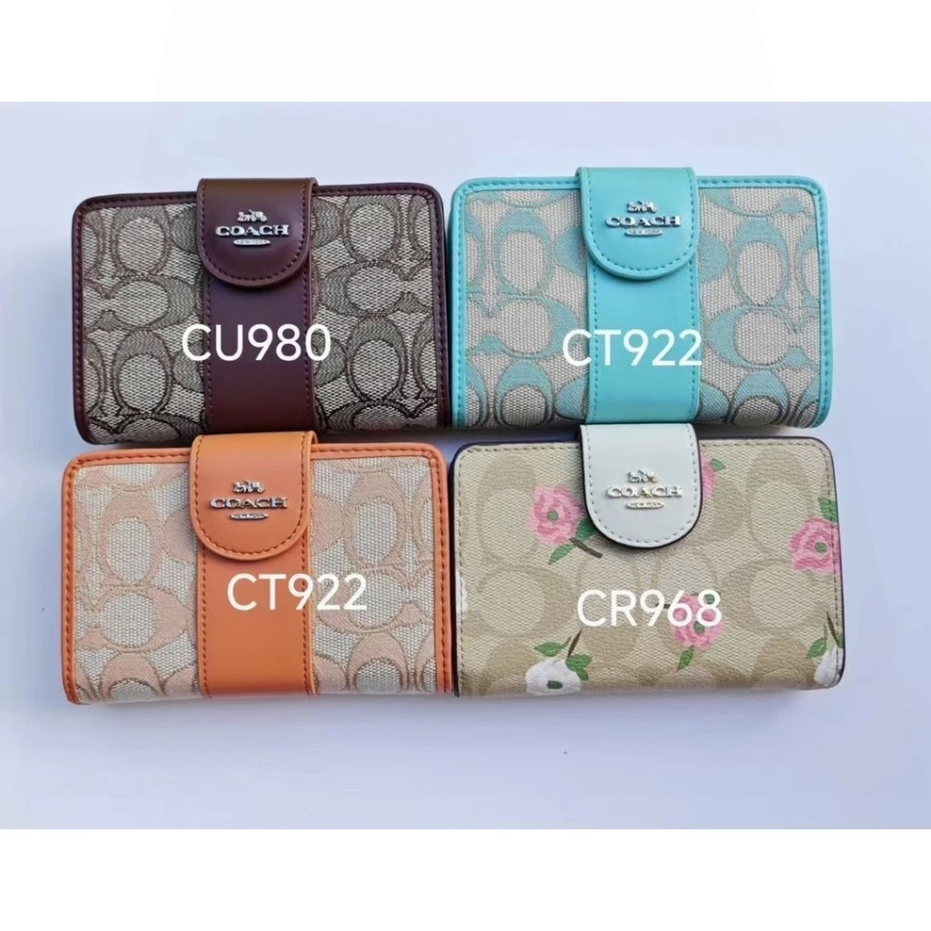 Medium Zip Wallet-CU980 CT922 CR968 ผู้หญิง ใบสั้น กระเป๋าสตางค์ กระเป๋าใส่เหรียญ ผ้าใบ Z77V58X3