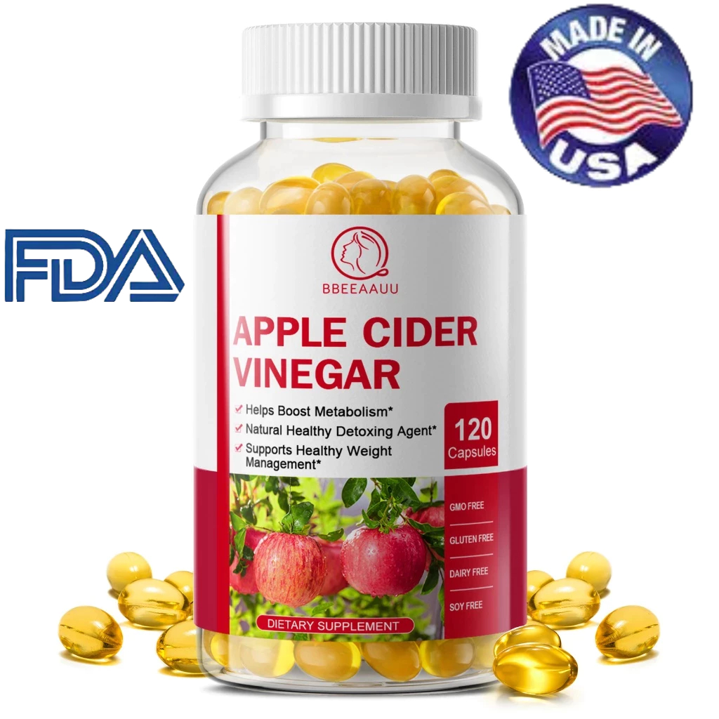 BEAU  Apple Cider Vinegar | 1000 มก น้ำส้มสายชูแอปเปิ้ล  | รองรับระบบภูมิคุ้มกันและปรับสมดุลคอเลสเตอ