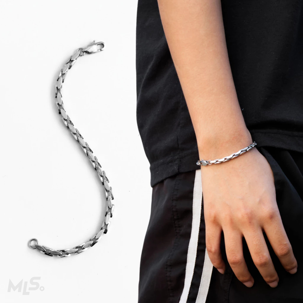 MLS | ZiRA (ศิลา) สร้อยข้อมือสแตนเลส ไม่ลอกไม่ดำ 4mm