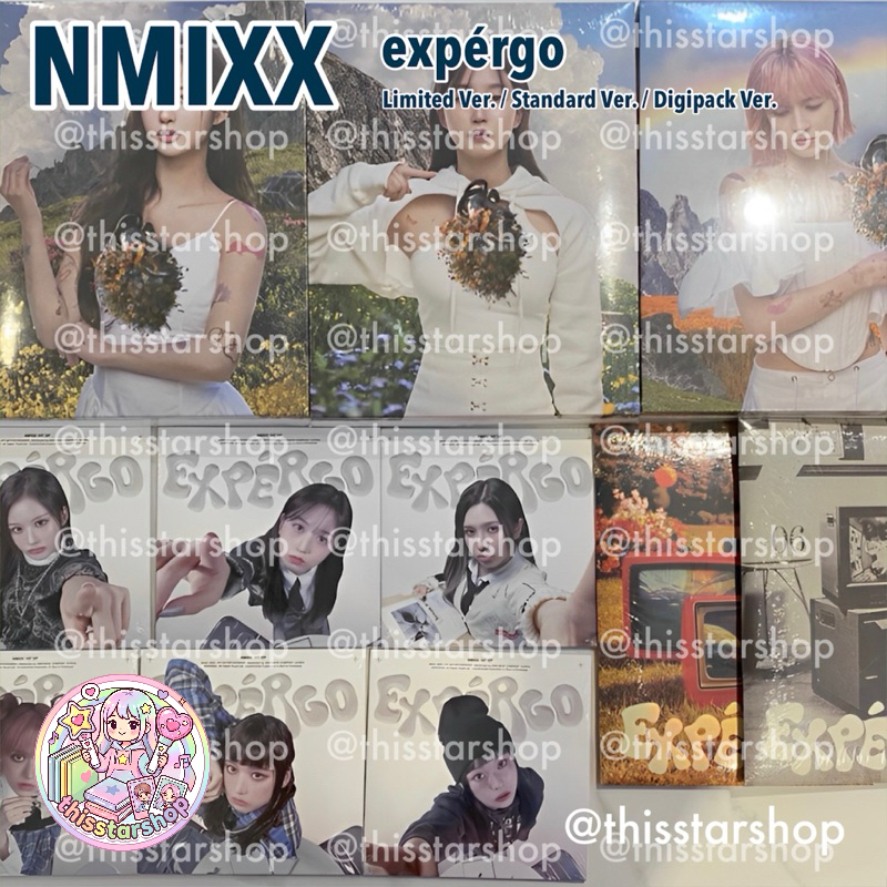 NMIXX อัลบั้ม expérgo (Standard (A/B) Digipack / Limited (Lily/Haewon/Sullyoon/Bae/Jiwoo/Kyujin)