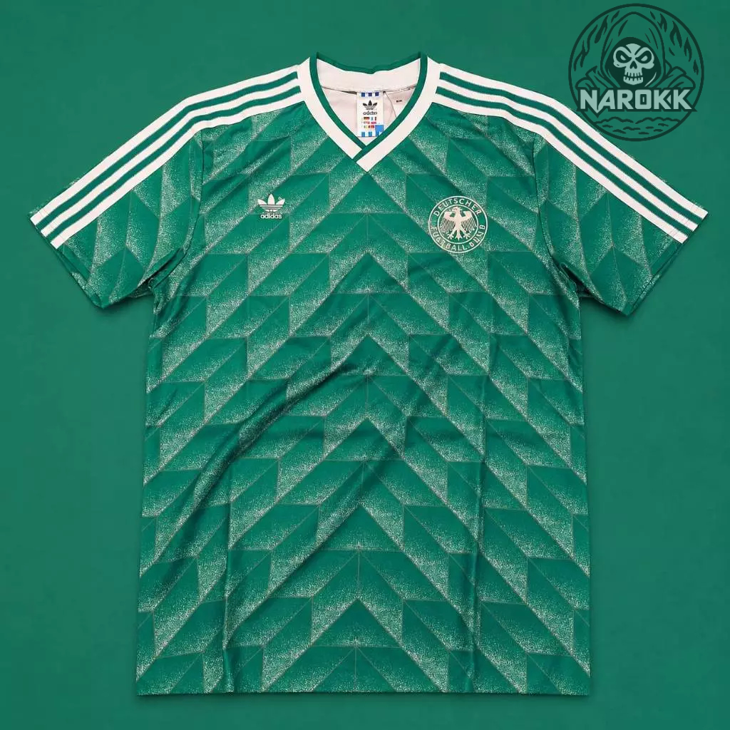 GERMANY 1990 AWAY JERSEY ชุดเยือ 90 สีเขียว ของแท้ 100%