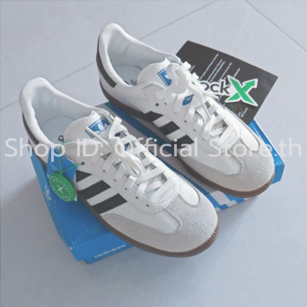รูปถ่ายสินค้าจริง Futsal Shoes Originals แท้ รองเท้าSamบีba OG ขาว สีดำ พื้นผิวหนังซูเอด แบบยูนิเซ็กส์