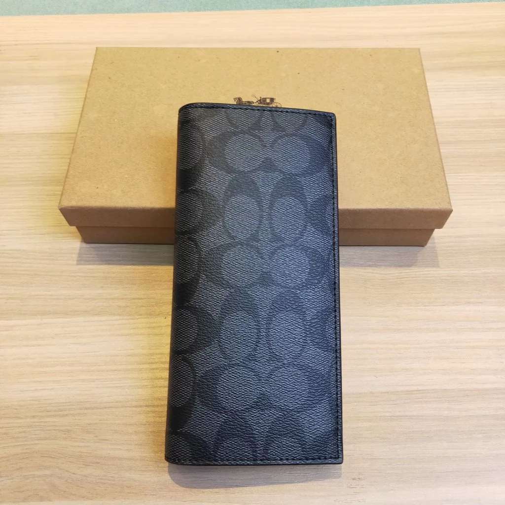 Men Wallet กระเป๋าสตางค์ ผู้ชาย กระเป๋าพกพา ใบยาว ใส่โทรศัพท์ได้ F75013 1C7O3A5CH6