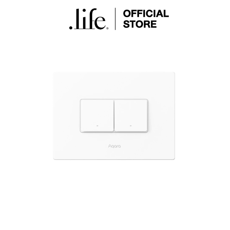 AQARA สวิตช์ Light H2 Horizontal [2 Buttons, 1 Channel] - White by Dotlife