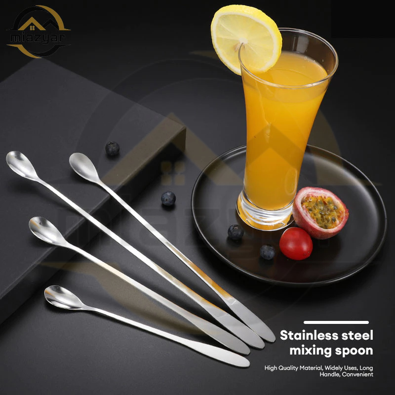 😍COD😍ช้อนผสมด้ามยาว ช้อนกาแฟสแตนเลส 26cm ซมstainless steel stirring spoon