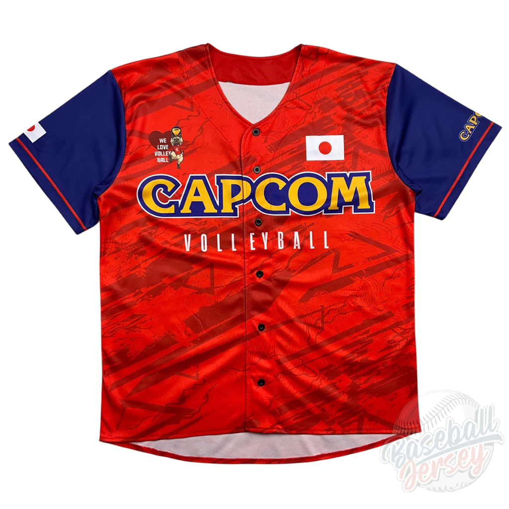 เสื้อเบสบอลเชียร์ Volleyball VNL 2024 Capcom Japan Size L