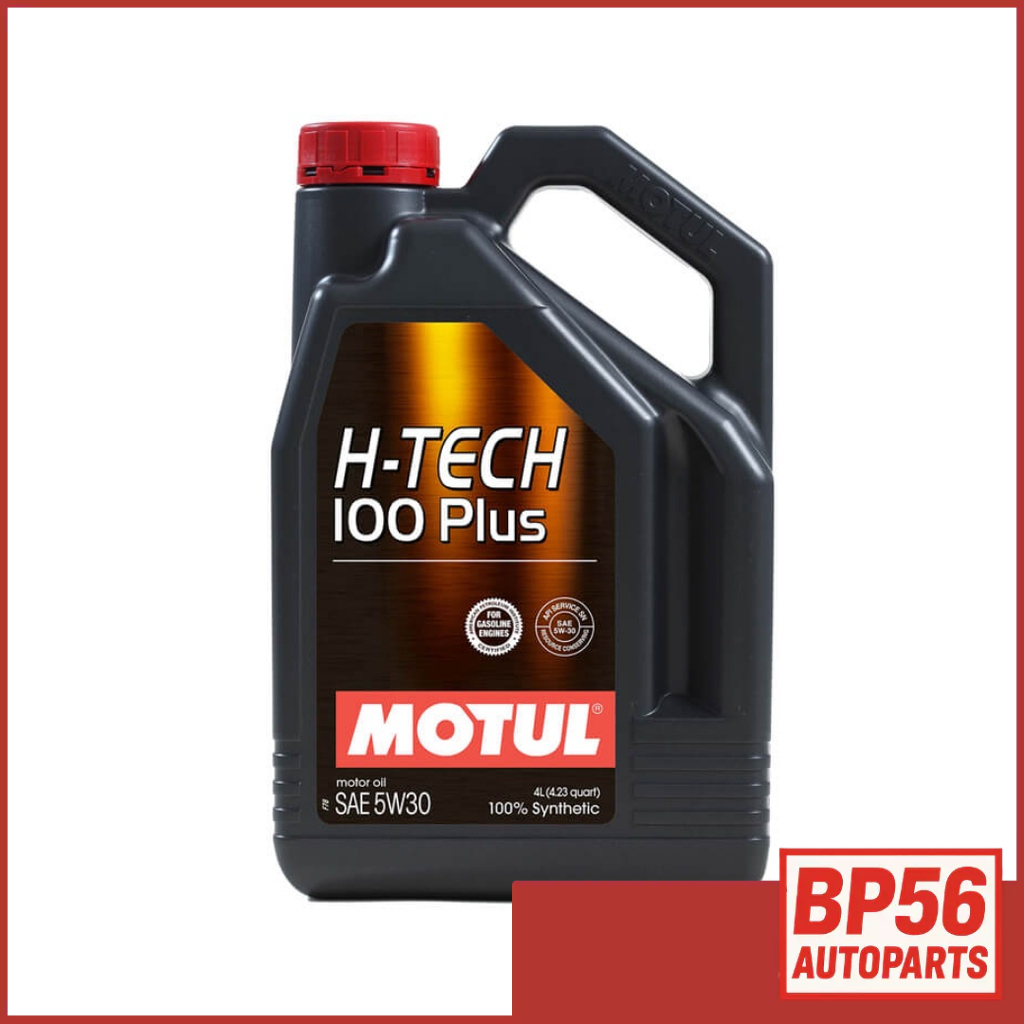 MOTUL H-TECH 100 Plus 5W-30 น้ำมันเครื่องยนต์เบนซิน สังเคราะห์แท้ API SP ILSAC GF-6A ขนาด 4L