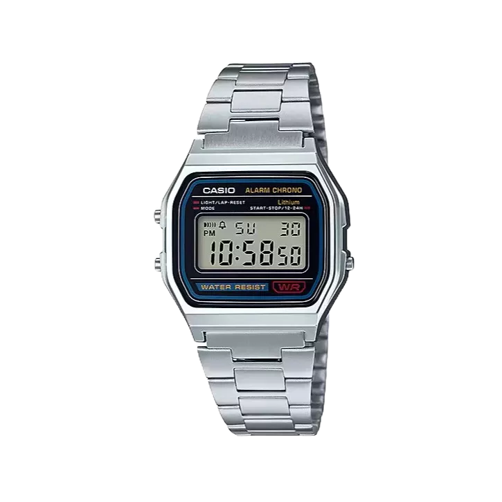 Casio นาฬิกาข้อมือ Unisex รุ่น A158WA-1DF Watch Quartz ( ระบบถ่าน )