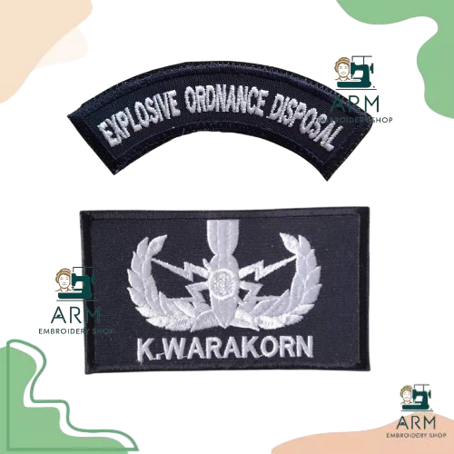 เครื่องหมายปัก EOD เก็บกู้วัตถุระเบิด Exprosive ordnance disposal