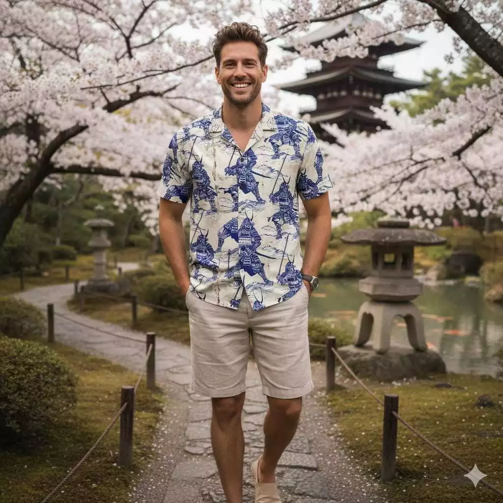 เสื้อฮาวาย สไตล์ลำลอง ผลิตจากผ้าไหมอิตาลีเกรดพรีเมี่ยม นุ่มลื่น สวมใส่สบายได้ทุกโอกาส