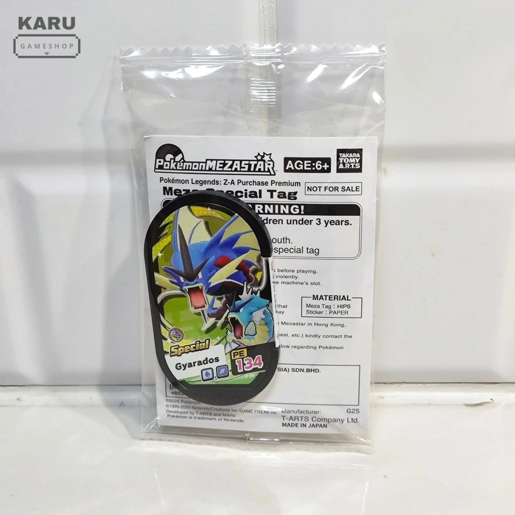 [พร้อมส่ง] มือ 1 Pokemon MEZASTAR : Pokemon Legends Z-A Special Meza Tag Gyarados
