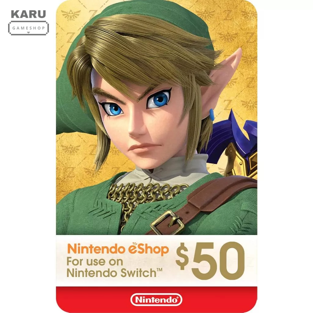 [พร้อมส่ง] มือ 1 โค้ด Nintendo eShop : 50 ดอลลาร์ สำหรับ Nintendo Switch / Switch 2 โซนอเมริกา