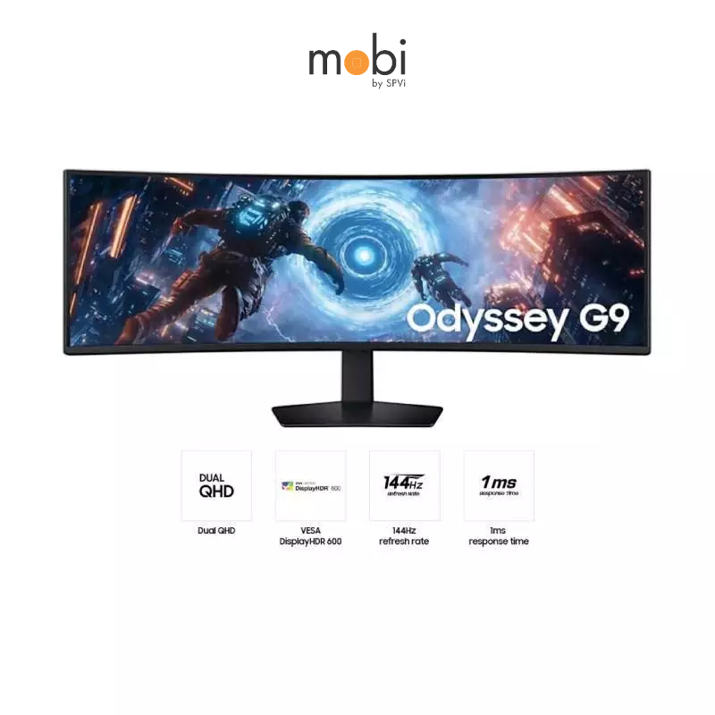 SAMSUNG จอมอนิเตอร์โค้ง 49" Odyssey G9 G91F DQHD 144Hz Gaming Monitor | LS49FG912EEXXT