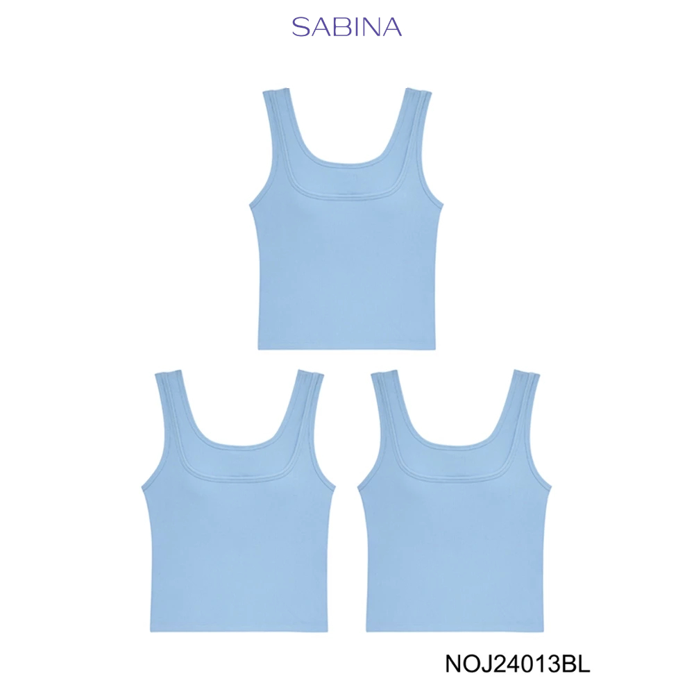 Sabina Bra Tops (Set 3 ชิ้น) [Online Exclusive] Loungewear เสื้อกล้าม รหัส NOJ24013BL - สีฟ้า