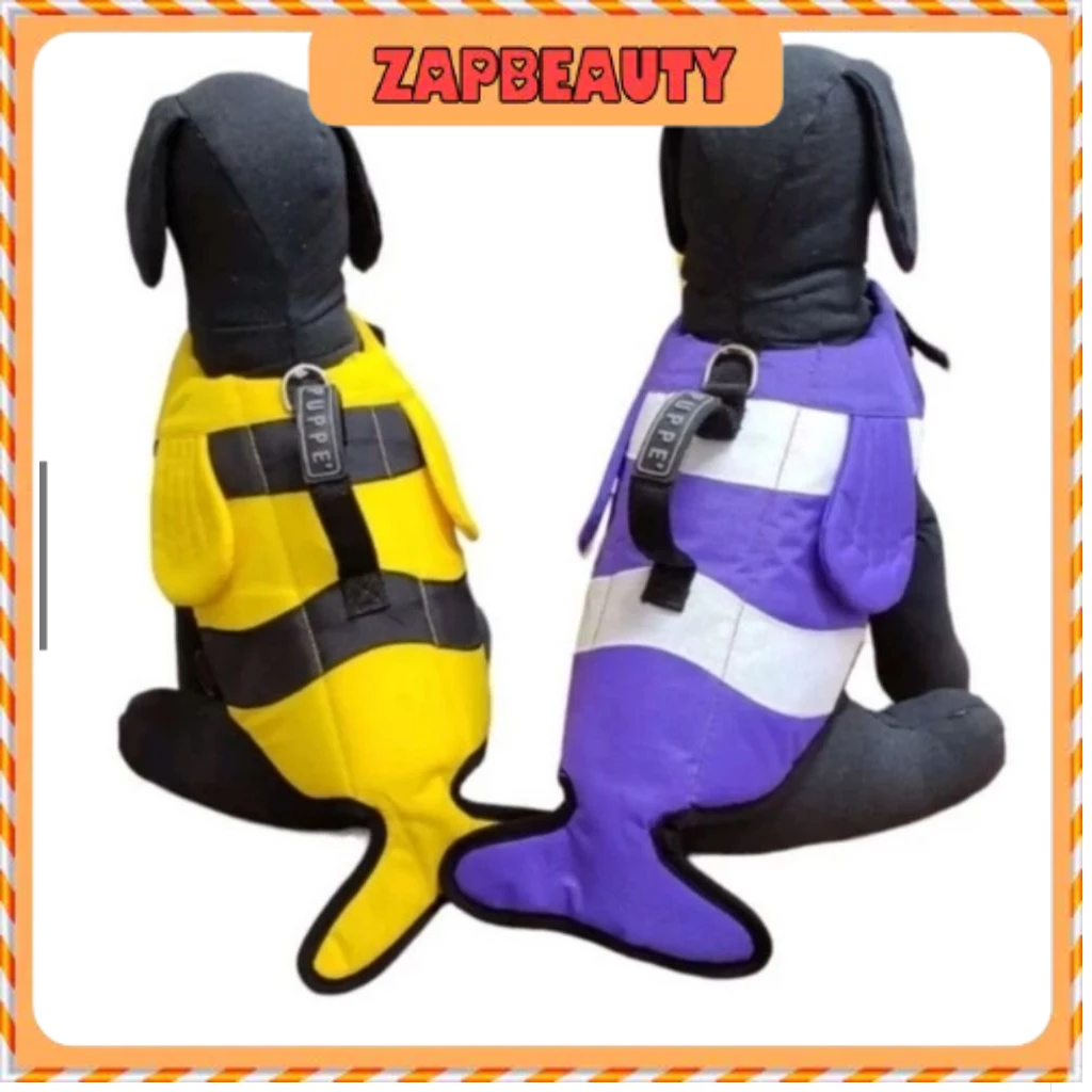 Puppe เสื้อชูชีพสุนัข รุ่นสีสดนีออน XXS,S, XL 3ขนาด (เสื้อชูชีพสัตว์เลี้ยง เสื้อชูชีพหมา  ชูชีพหมา)