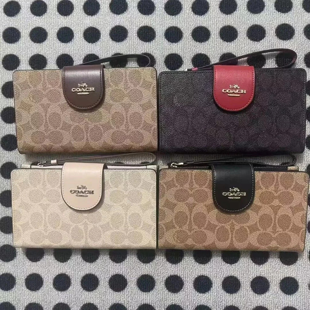 Wallet CW780 กระเป๋าสตางค์ขนาดกลาง กระเป๋าสตางค์ ผู้หญิง ตัวล็อกแบบกด H62G3T73