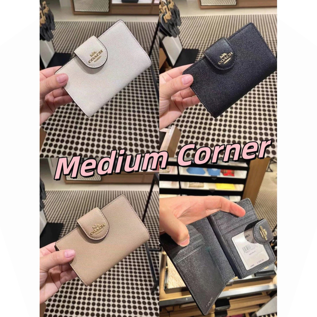 Medium Corner Zip Wallet 6390 ผู้หญิง กระเป๋า กระเป๋าสตางค์ YKKซิป ช่องเหรียญ K32C85Y9