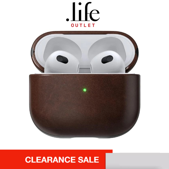 NOMAD เคส AirPods Case V3 - Rustic Brown Leather by Dotlife Copperwired