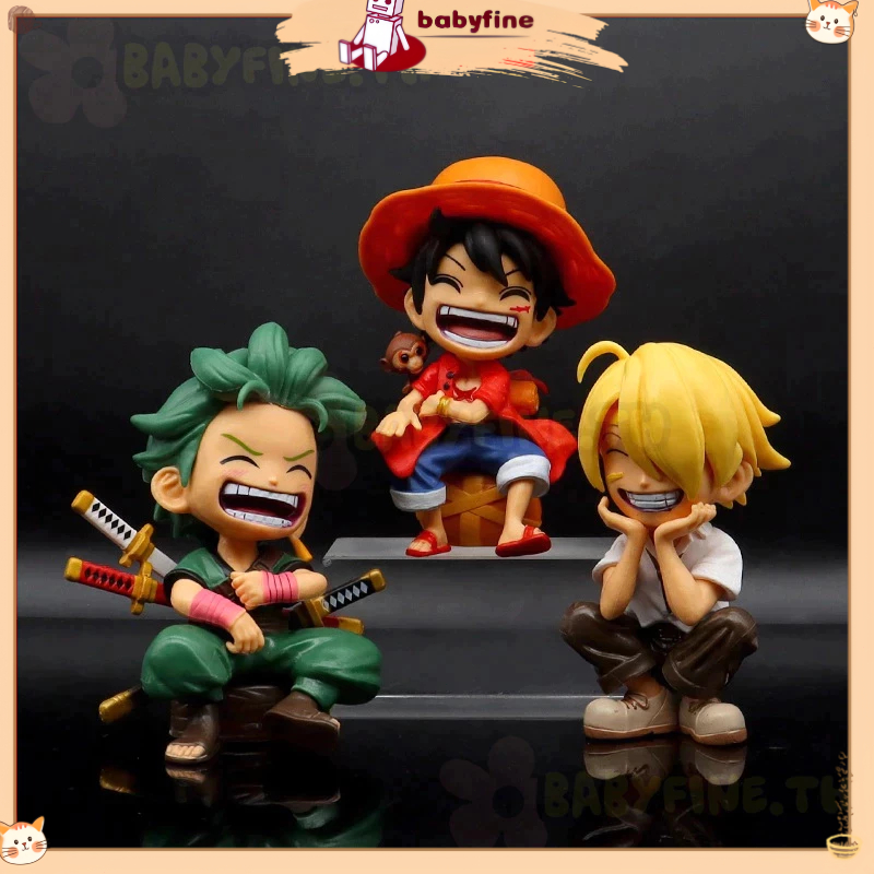 【24H】3รูปแบบ Qรุ่น One Piece ตัวเลข Luffy Sanji Zoroอะนิเมะรูป PVCของเล่นตุ๊กตาตกแต่งของขวัญ ของเล่น ของสะสม สําหรับเด็ก