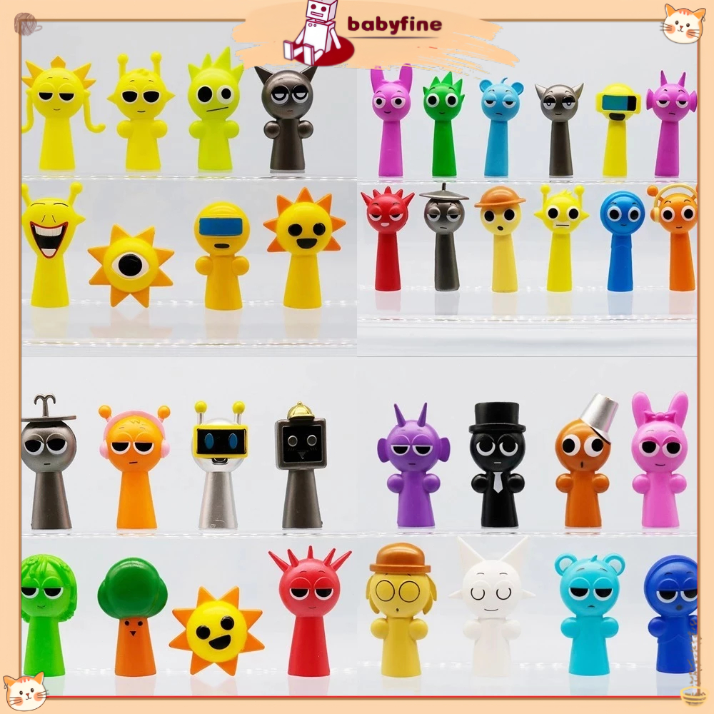 12 ชิ้น Sprunki รูปของเล่น Sprunki Wanda Action Figurine Simon Oren Tunner เครื่องประดับแฟนเด็กวันเกิดของขวัญคริสต์มาส