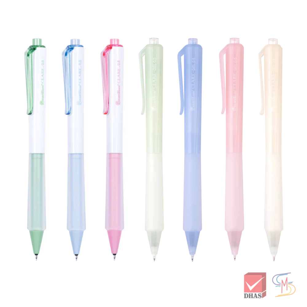 Quantum ควอนตั้ม ปากกา ปากกาเจล แคลร์ 0.5 น้ำเงิน คละสี จำนวน 1 ด้าม