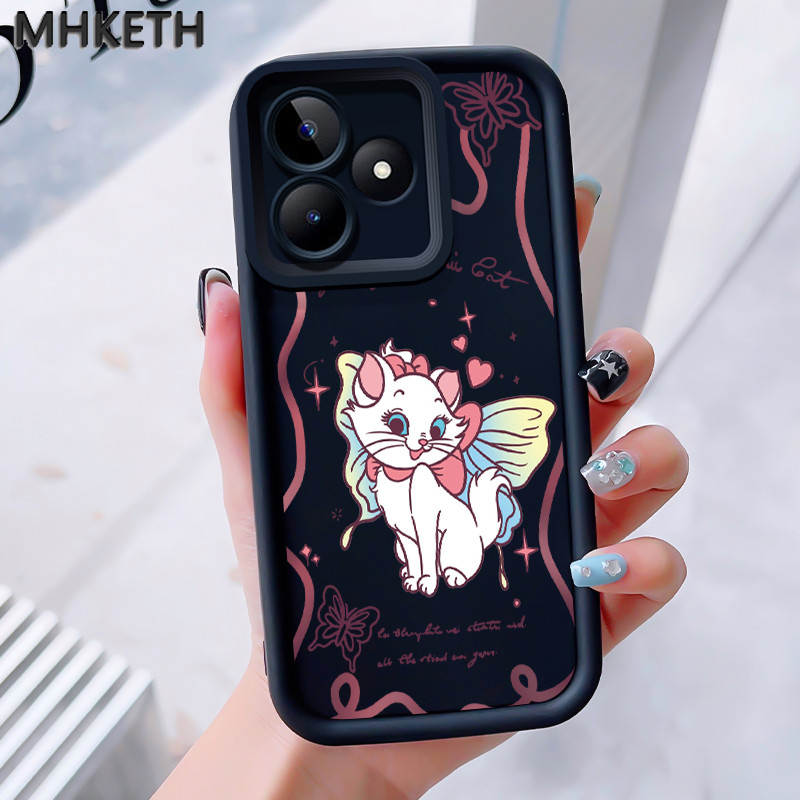 MHKEID เคสสำหรับ Realme C53 C51 C51s Narzo N53 Note 50 เคสโทรศัพท์ซิลิโคนลายการ์ตูนแมวน่ารัก