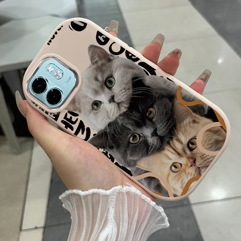 เคสสำหรับ Infinix Smart 9 Smart 9 HD Hot 50i เคสโทรศัพท์แมวกันกระแทกกลมและอ้วน