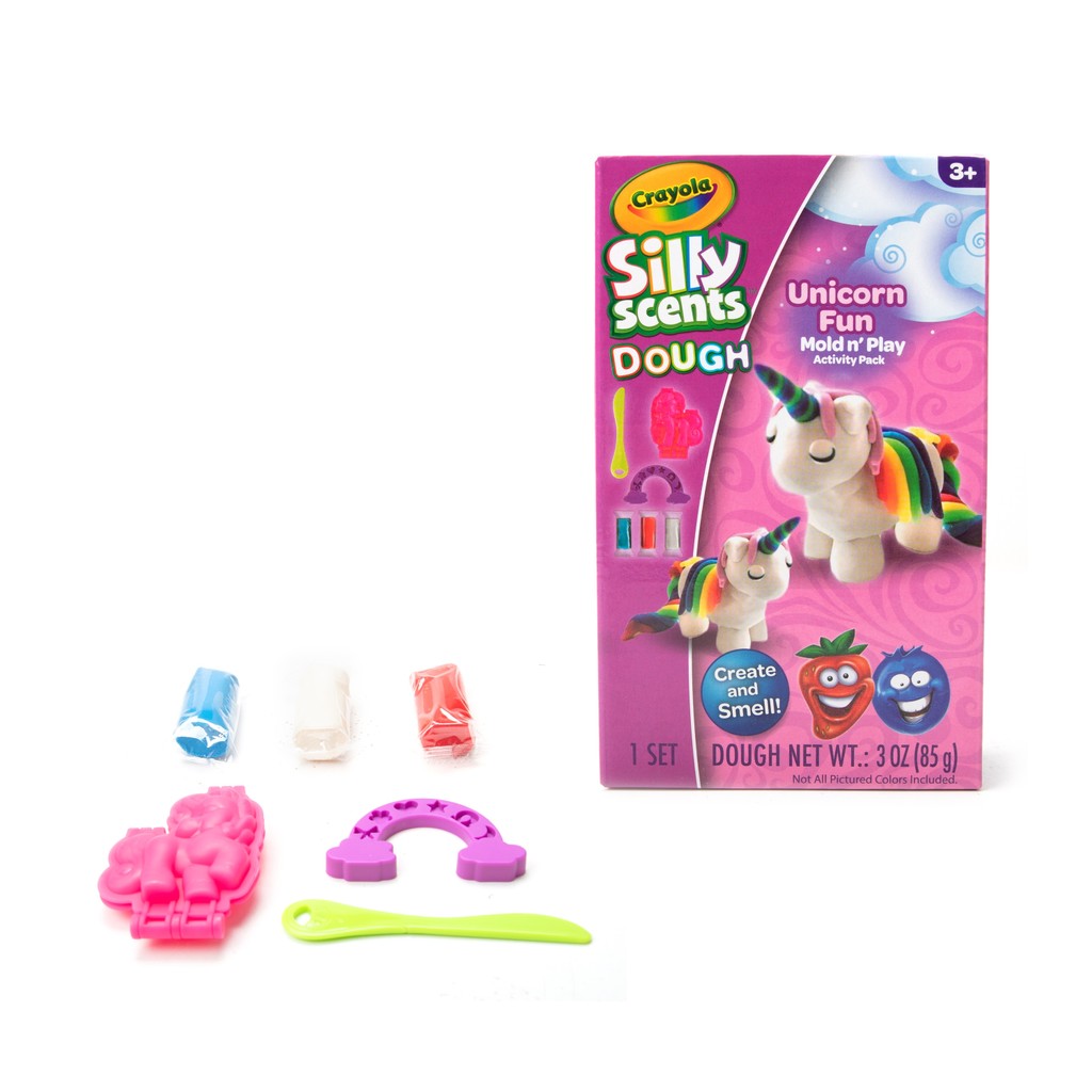 Crayola Silly Scents Dough Unicorn Fun Mold Mini Playset เครโยล่า ชุดปั้นแป้งโดว์ยูนิคอร์น ขนาดเล็ก A1-2368