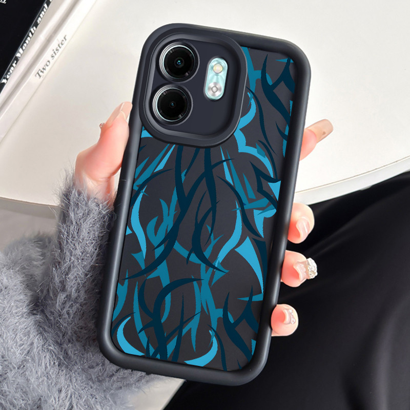 เคสสำหรับ Infinix Smart 9 Smart 9 HD Hot 50i เคสโทรศัพท์เส้นบุคลิกภาพสามสีซิลิโคนกันกระแทก