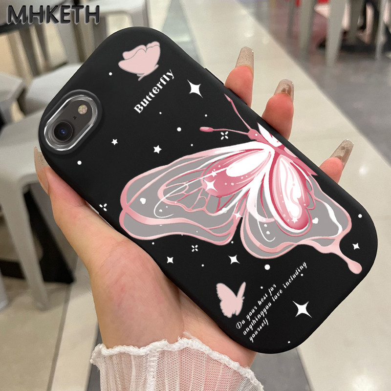 MHKETH เคสสำหรับ iPhone 6 Plus 6s Plus 7 Plus 8 Plus X Xs Max Xr 11 Pro Max เคสรูปผีเสื้อที่สวยงามเคสโทรศัพท์