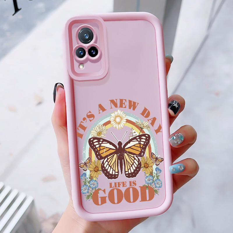 เคสสำหรับ VIVO V21 4G V21 5G เคสโทรศัพท์ผีเสื้อกันกระแทก