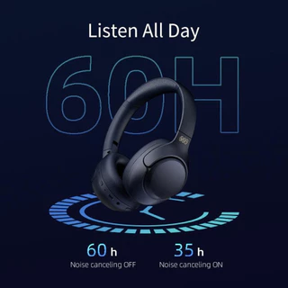 QCY H3 (ANC) Wireless Headphone หูฟังครอบหูไร้สาย เบสหนัก ตัดเสียงรบกวน ANC แบตฯ 60 ชม.