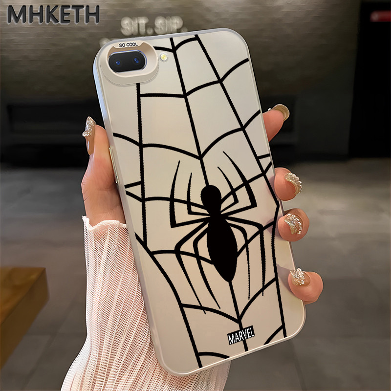 MHKETH เคสสำหรับ OPPO A5 A3s A12e A7 A5s A12 A12s A11k Realme C1 เคสโทรศัพท์ผิวเกล็ดน้ำแข็งมนุษย์แมงมุมคลาสสิก ราคา ถูกที่สุด ดีลบีเคเค แกลเลอรีภาพที่ 2