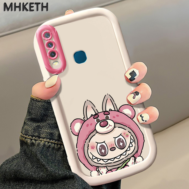 MHKETH เคสสำหรับ VIVO Y12 Y15 Y17 Y11 2019 Y12i Y3 Y3s 2020 เคสโทรศัพท์มีลายการ์ตูน Labubu อินเทรนด์