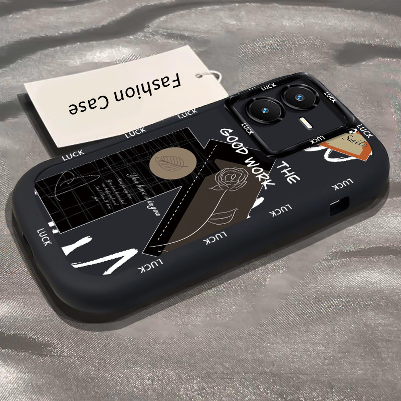 เคสสำหรับ VIVO Y22 Y22s เคสโทรศัพท์รอยยิ้มดอกไม้สูตรกันกระแทกป้องกันการตก - รูปที่ 3