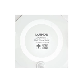 LAMPTAN ดาวน์ไลท์ LED ULTRA SLIM PC 6 นิ้ว 12 วัตต์ COOL WHITE สีขาว จัดส่งโดย HomePro