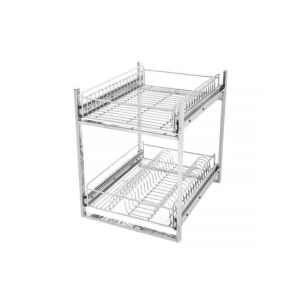 HomePro ชั้นคว่ำจานสเตนเลส 2 ชั้น BRISK PM403 35 ซม. แบรนด์ Brisk