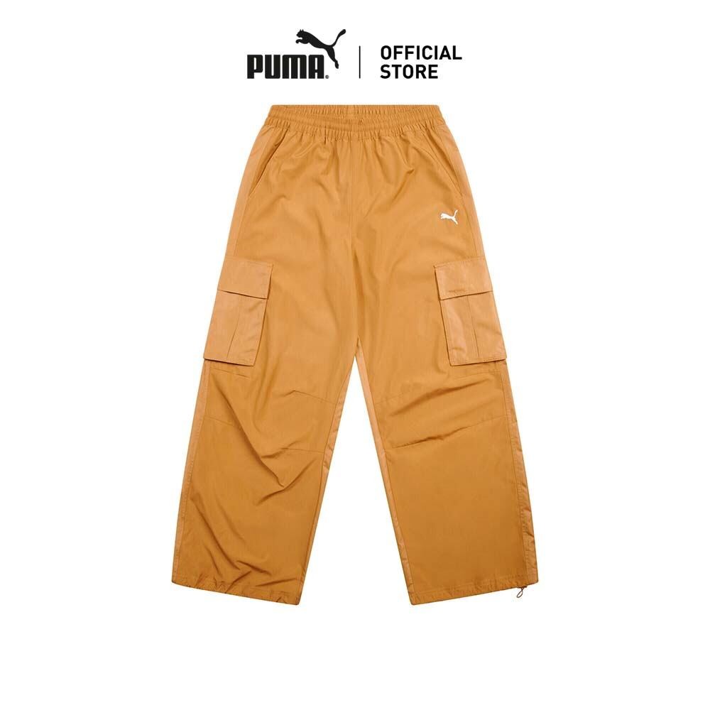 PUMA Prime/Select กางเกงคาร์โก้ผ้าทอ Wardrobe Essentials สำหรับผู้ชาย สีน้ำตาล - 63383569