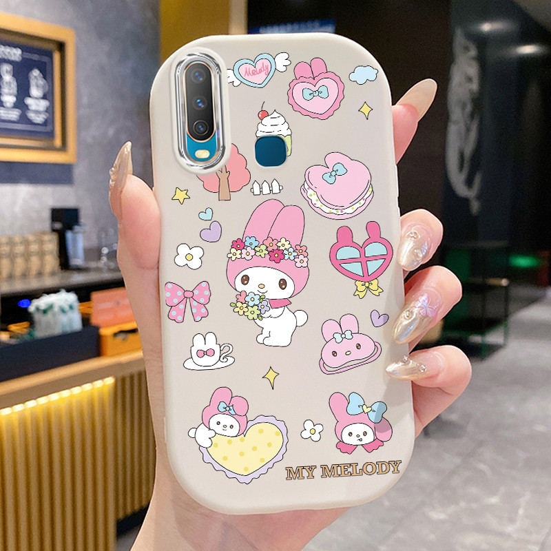 เคสสำหรับ VIVO Y12 Y15 Y17 Y12i เคสโทรศัพท์กระต่ายกันกระแทกกลมและอ้วน