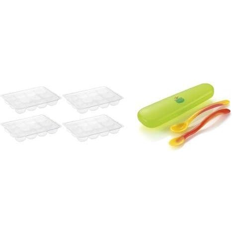 Richell Richell Freeze Block Tray R 15 1 Block Capacity 0.5 fl oz (15 ml), 12 Blocks, Set of 4 & Ric