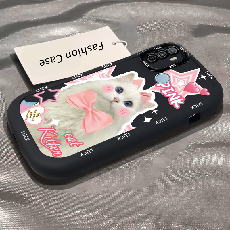 เคสสำหรับ OPPO A53 2020 A33 2020 A53s A32 A11s เคสโทรศัพท์แมวดาวรูปหัวใจกันกระแทกป้องกันการตก