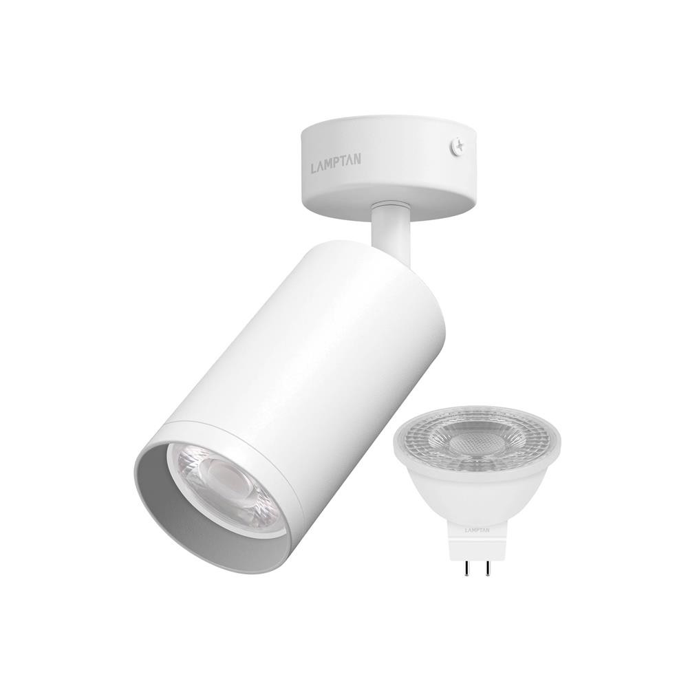 LAMPTAN แทรคไลท์ LED TRACK PROLONG FIX 7 วัตต์ WARM WHITE สีขาว จัดส่งโดย HomePro