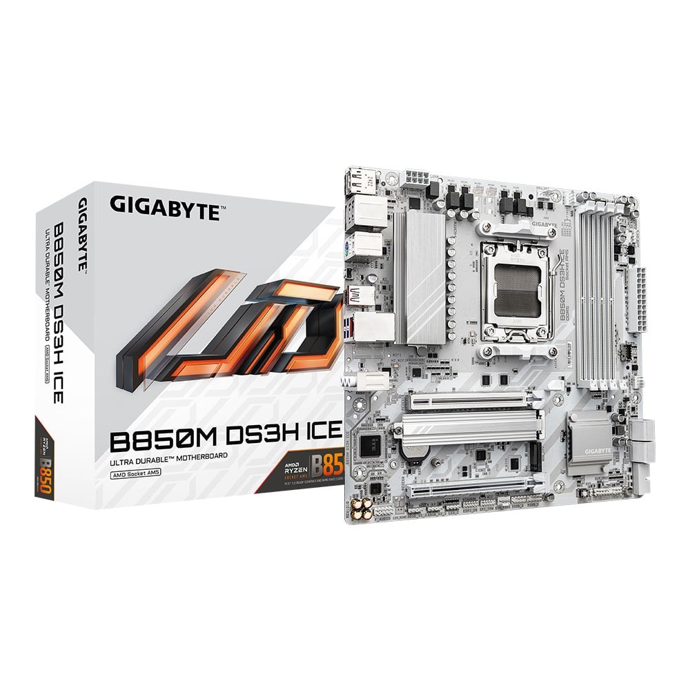 MAINBOARD (เมนบอร์ด) GIGABYTE B850M DS3H ICE - AMD SOCKET AM5 DDR5 MICRO-ATX เมนบอร์ด