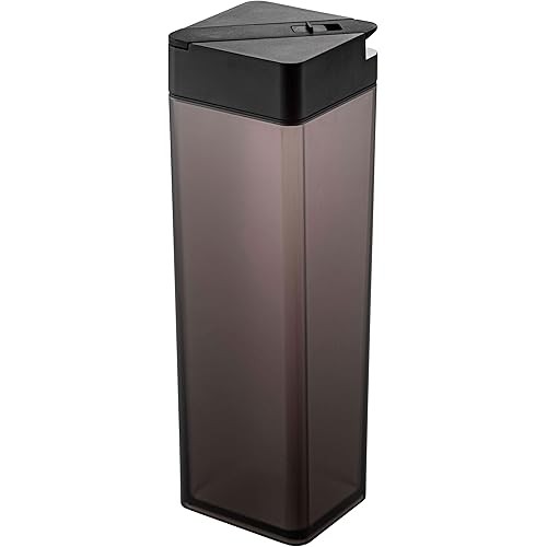 Yamazaki 5725 ขวดน้ําเย็นแบบพับได้สีดําประมาณ W8.5Xd8.5Xh27.5Cm Tower เครื่องล้างจานปลอดภัยเหยือกข้า